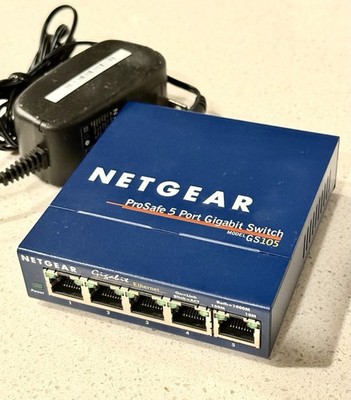 NETGEAR ProSafe GS105 5-Port Desktop Gigabit Ethernet Switch | eBay