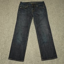 American Eagle Women's Jeans Artist Crop Stretch Size 00 Dark Wash