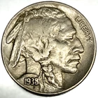 1938 -D Buffalo 🦬 Indian Head Nickel 5c VF Very Fine 5 Cent US Coin - 3794