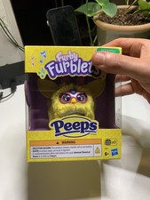 Furby Furblets PEEPS Bunny Shape 3" Mini Electronic Plush Toy, NEW