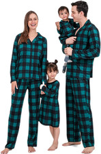 Matching Family Christmas Pajamas Set in Red Buffalo Plaid for All Ages