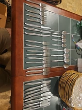 Nasco Flamingo Montego Stainless Steel 34 Piece Flatware Set Japan