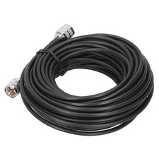 RF Coaxial Cable Black UHF Male To PL259 Electronic Converter Wires RG‑58 15 Met