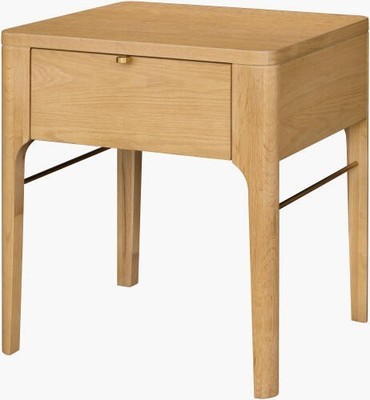 Surya Anello End Table (ALLO=003) Oak Veneer Soft Close Side Table Furniture