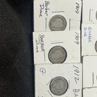 50 Barber Silver Dimes From 1909-1916 90% Silver Dime Lot of 50 Circulated Coins