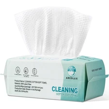 Soft Face Towel 100% Biobased Facial Towels, Unscented Cotton Tissues Disposable