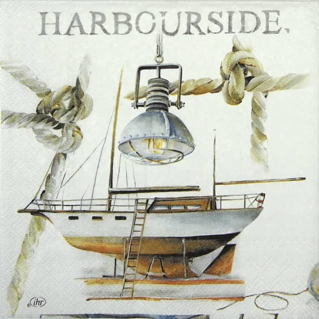 4x Harbour side Napkins 33x33cm Nautical Paper for Decoupage Summer Craft