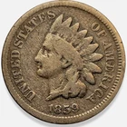 1859 1C Indian Cent Copper Nickel  Good G+ 1st Year  No Shield * ORIGINAL *