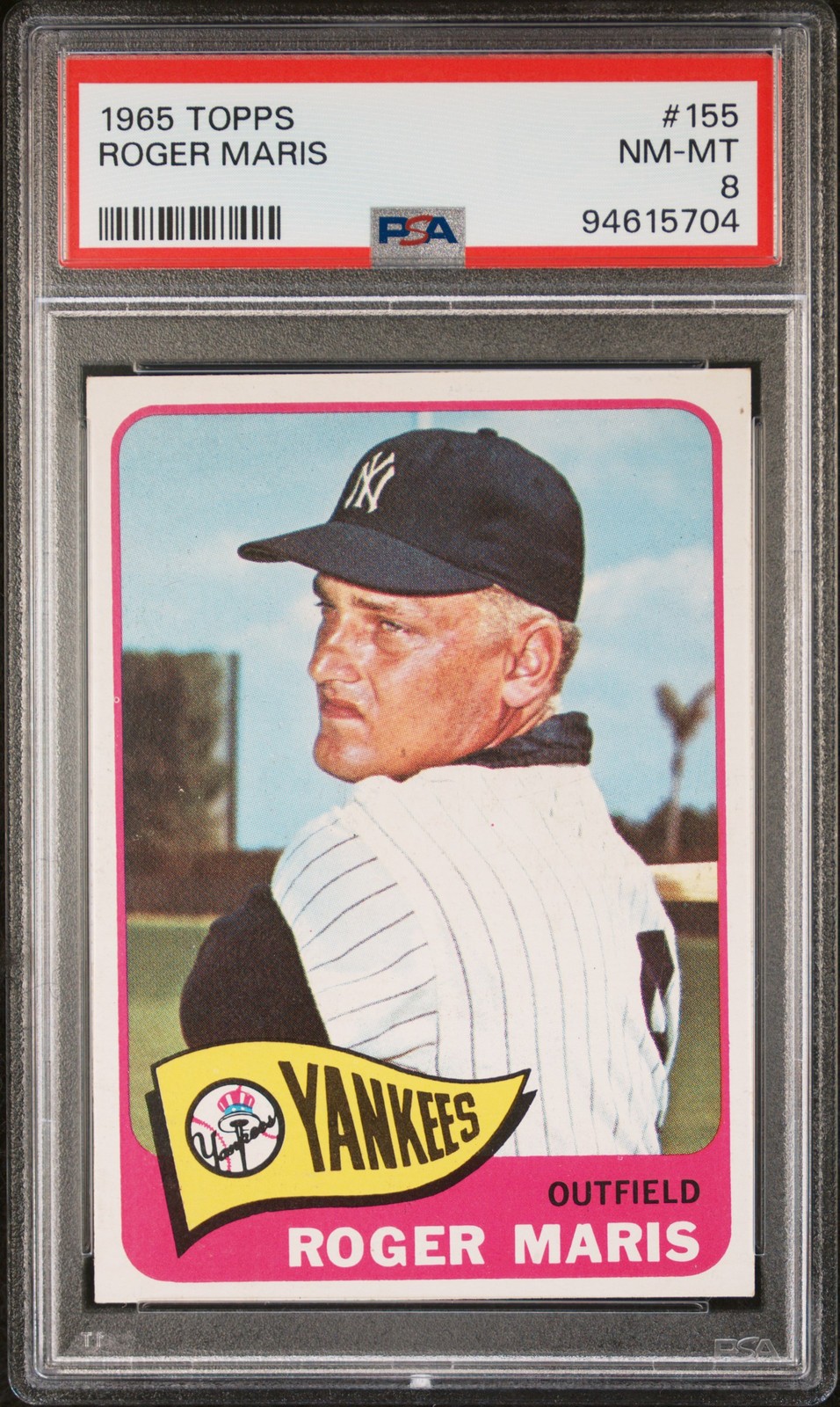 1965 TOPPS #155 ROGER MARIS PSA 8