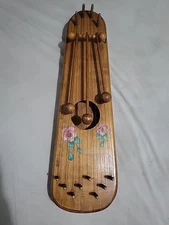 Vintage Wood Door Harp Chimes , 4-STRINGED, Adjustable B