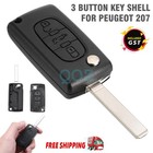 3 Button Flip Remote Key Fob Case Shell for Peugeot 207 307 407 SW 308 607