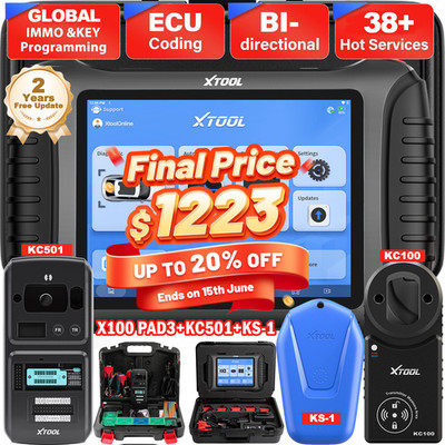 2026 XTOOL X100 PAD3+KC501+KS1 IMMO Key Programmer Set OBD2 Diagnostic Scanner