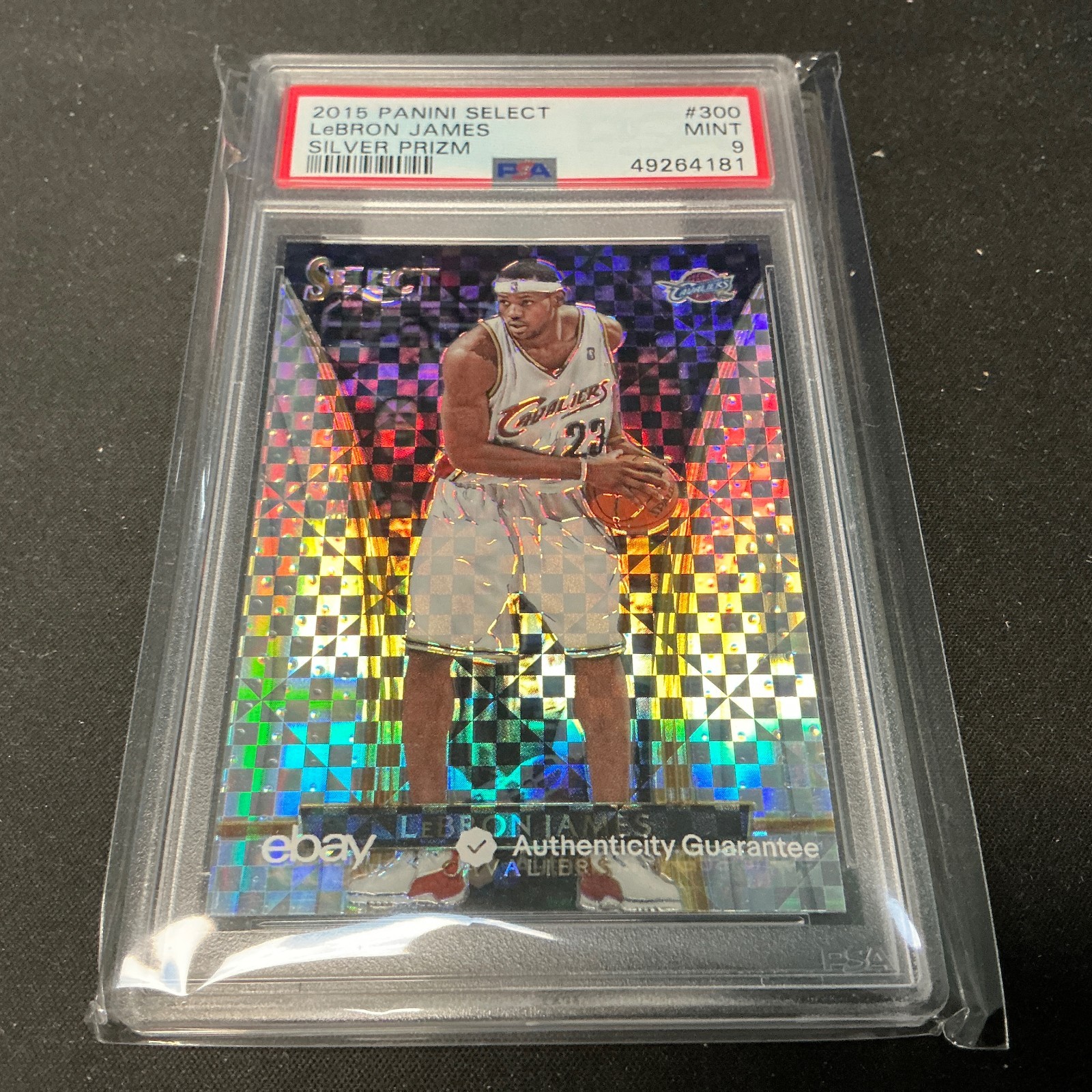2015 Select silver prizm Lebron James PSA 9 #300 Courtside