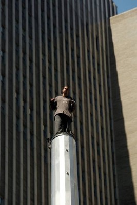Master Mystifier David Blaine stands 100 feet above the ground for- Old Photo 3