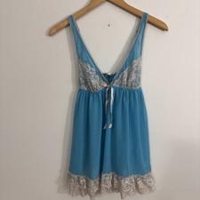 Victoria  s Secret Sheer Lace Babydoll Chemise Lingerie Size Small