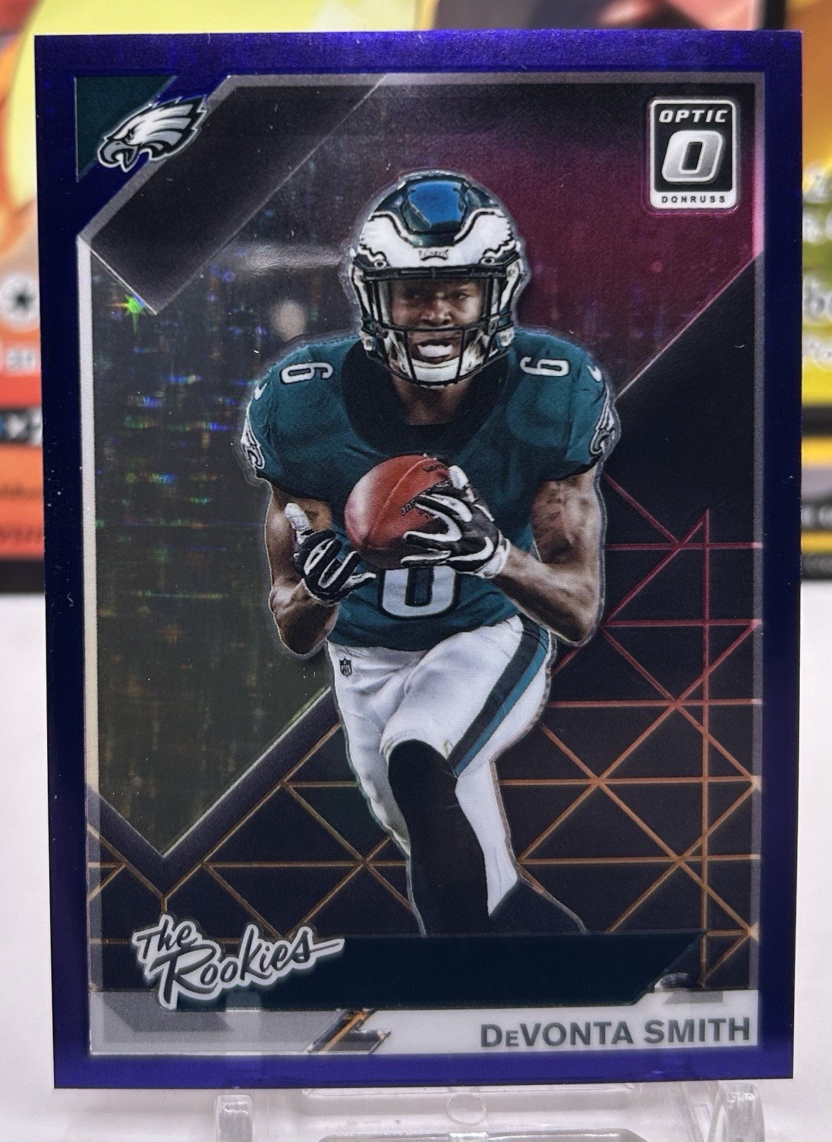 2021 Panini Donruss Optic The Rookies Purple Stars Prizm /25 Devonta Smith RC