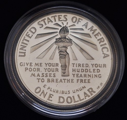 $1 & .50 Dollar SILVER 1986-S PROOF 🪙U.S. LIBERTY CENTENNIAL COINS🪙OGP Box COA - Picture 3 of 16