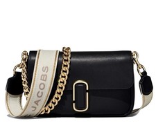 New Marc Jacobs J Marc Shoulder Bag Leather Black Crossbody