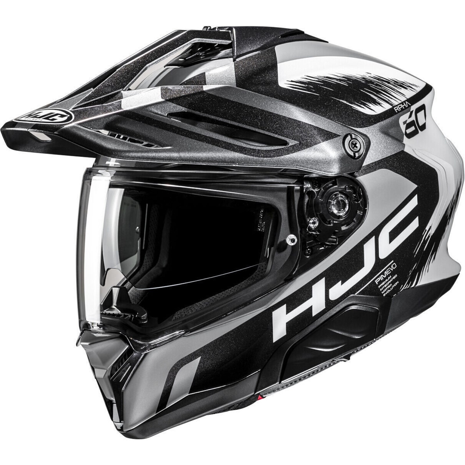HJC RPHA60 Quid L Motorcycle Helmet - Off-Road Enduro Helmet Black-Grey-White