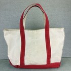 LL Bean Boat And Tote Red Trim Size Medium (16”x11”) Usa Made Outdoor