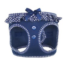 Doggie Design Choke Free Dog Harness America River Navy Polka Dots XXS-3XL NEW