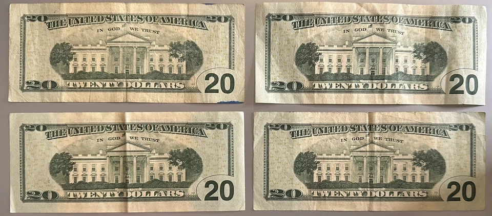 LOT OF 4 2017A 2013 $20 “STAR NOTE” ML PF PG PJ Circulated - Image 2 of 2