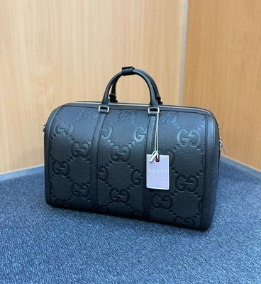 Gucci Jumbo GG Leder Reisetasche Schwarz Travel Bag Weekender