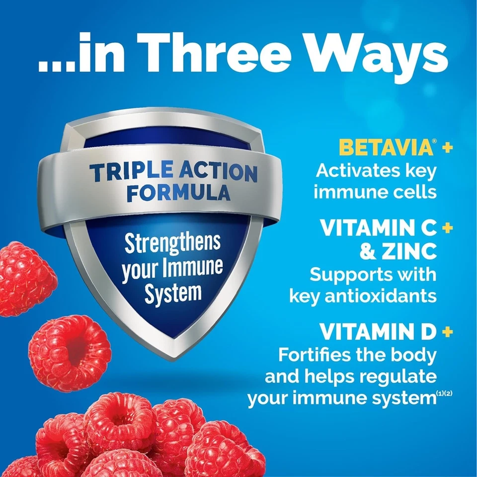 Emergen-C Immune+ Polvo, 1000 mg Vitamina C, Sabor Frambuesa, 30 unidades Foto 3 de 4