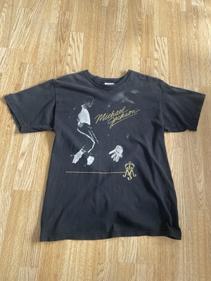 Michael Jackson Vintage T-Shirt Größe M Hanes USA Shirt Schwarz Baumwolle Medium