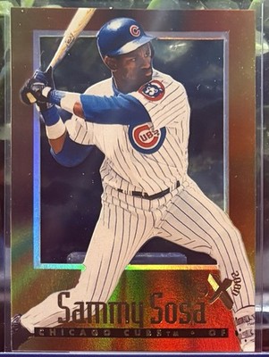 1997 EX 2000 #63 Sammy Sosa Chicago Cubs RARE ACETATE WINDOW HOLOFOIL EX2000