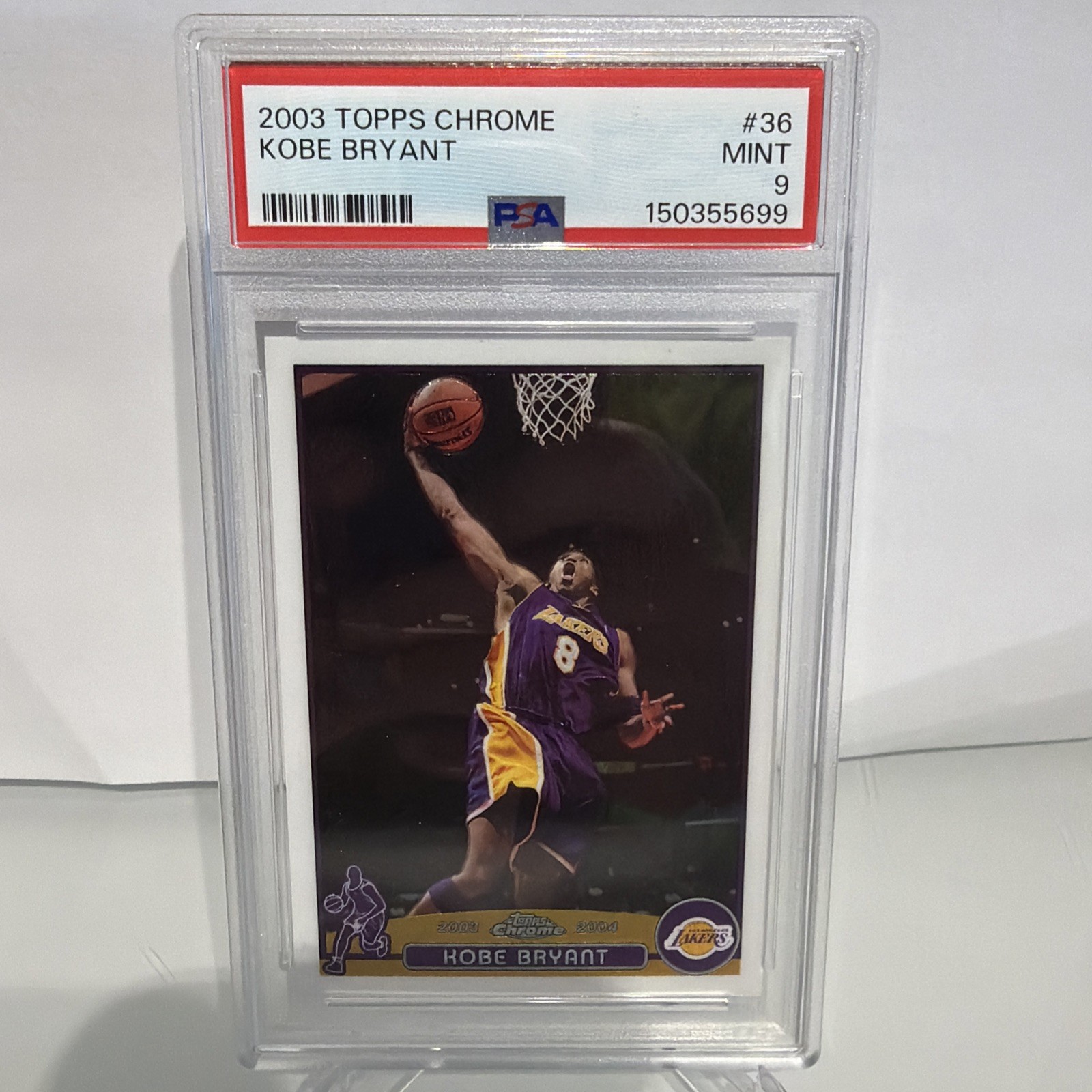 2003 Topps Chrome Kobe Bryant #36 PSA 9 Mint Los Angeles Lakers 🔥
