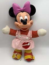 Vintage Mattel Disney Minnie Mouse Dress Me Doll 15  Rubber Face Plush