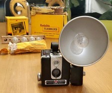 Kodak Brownie Hawkeye Model 620 Flash Outfit Camera w/Original Boxes Flashbulbs