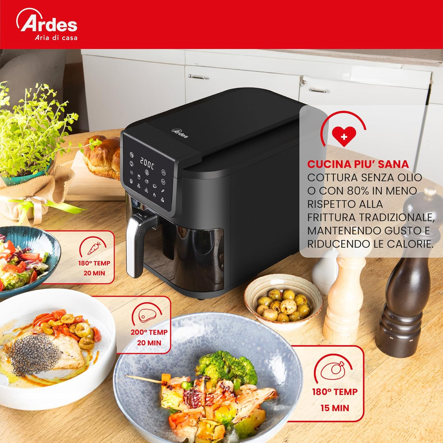 Friggitrice ad Aria Friggisana Infinity ARFRYA05L 8 Litri foto 4
