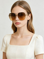 Gucci GG0882S Sunglasses Gold Frame Brown Gradient Lens 61-17-140