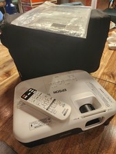 Epson VS210 LCD Projector with remote, cord, connectors, and case