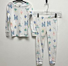 Carter's Pajamas Set Toddler Baby White Princess Whimsical Lounge Sleepwear 4T