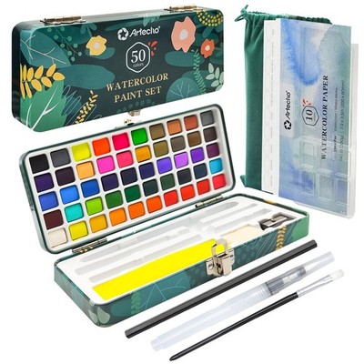 Artecho Aquarellfarben Set 50 415,89 g (1er Pack), 50 Grundfarben 