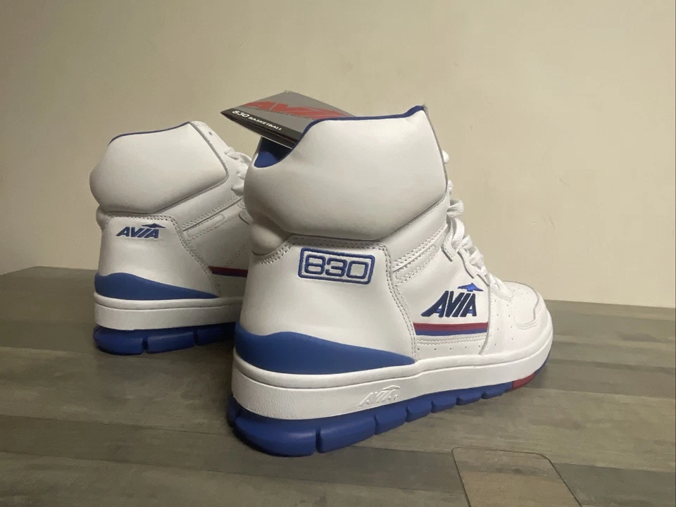 Zapatillas altas retro de baloncesto AVIA 830 azules/blancas para hombre talla 10,5 Foto 3 de 4