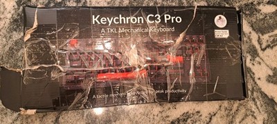 Brand-new Keychron C3 Pro Mechanical Keyboard TKL - Brown Switch - Red Backlight