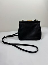 VTG Liz Claiborne Leather Co. Black Crossbody Handbag Purse 1990s Cocktail Chic