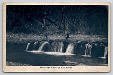 Whitaker Falls Elk River WV Postcard Auburn Greeting Card Co.