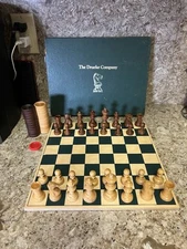 Drueke Wooden Chess Checkers Set In Original Box