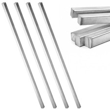 4 Pcs 1/4" x x 12" Square Steel Key Stock, Cold-Drawn Stainless silvery