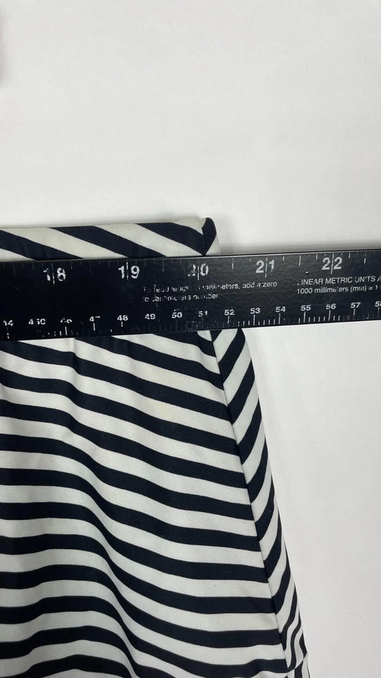 Torrid Womens One Piece Swim Skirt Bottom Striped Black White Size 2 - Image 2 of 4