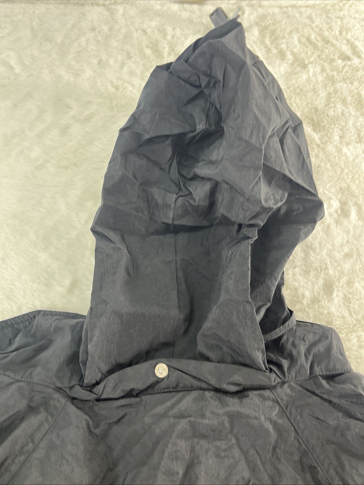 Vintage Reebok Black Full Zip Packable Hood Windbreaker Drawstrings, Size XXL thumbnail 12