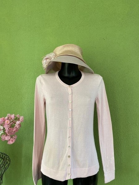 Women Peter Hahn Sweater Pink Cotton 38 / M / 46 #C8VJ