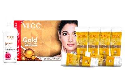 VLCC Instant Glow 24K Gold Facial Kit Set With Free Rose Water Toner 400 gm