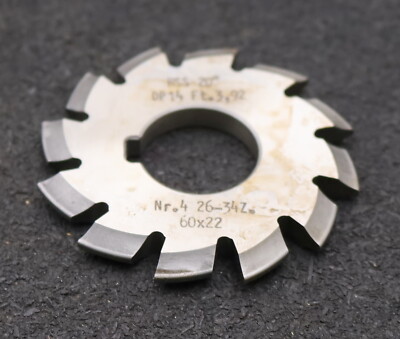 DOLD Zahnformfräser gear profile cutter DP 14 No. 4  Z= 26-34 EGW 20°Ø60x22mm
