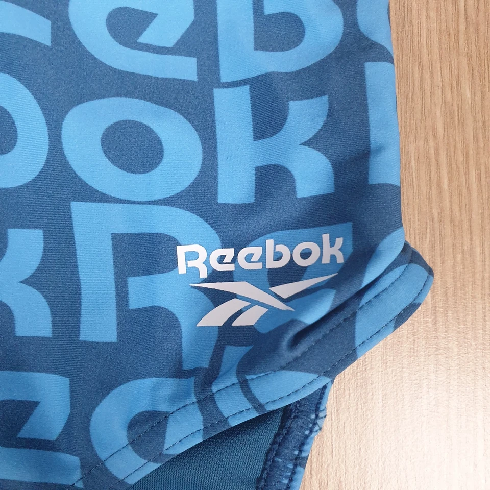 Traje de baño Reebok para mujer pequeño azul espalda de carreras traje de baño Foto 4 de 4